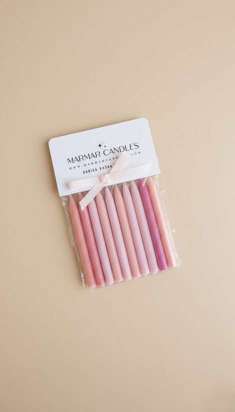 Dzimšanas dienas svecīšu komplekts | 8 cm | 10 gab | Krāsu mix #4